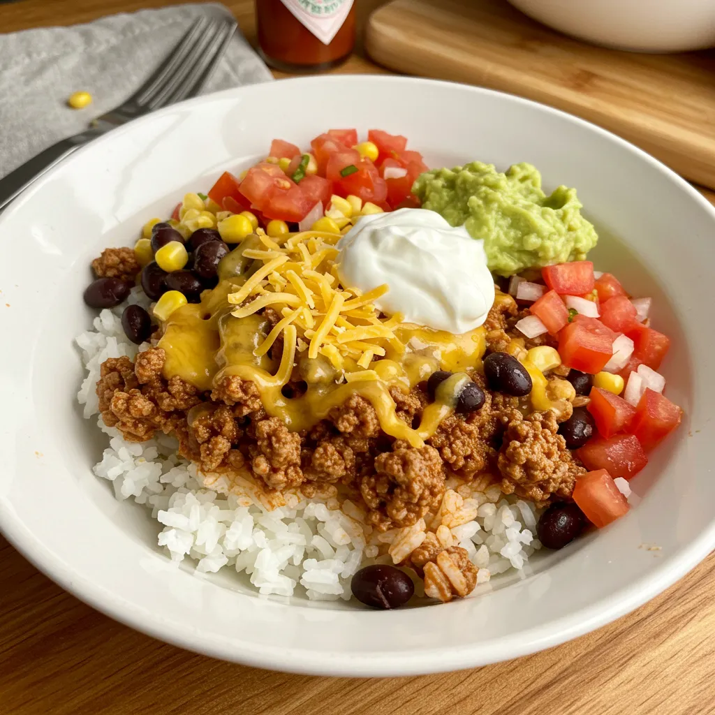 BEST RECIPE for Taco Rice Bowl - secondary view